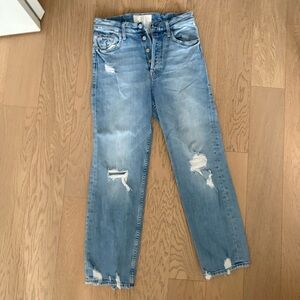 Mother Tomcat Distressed Light Blue Jeans